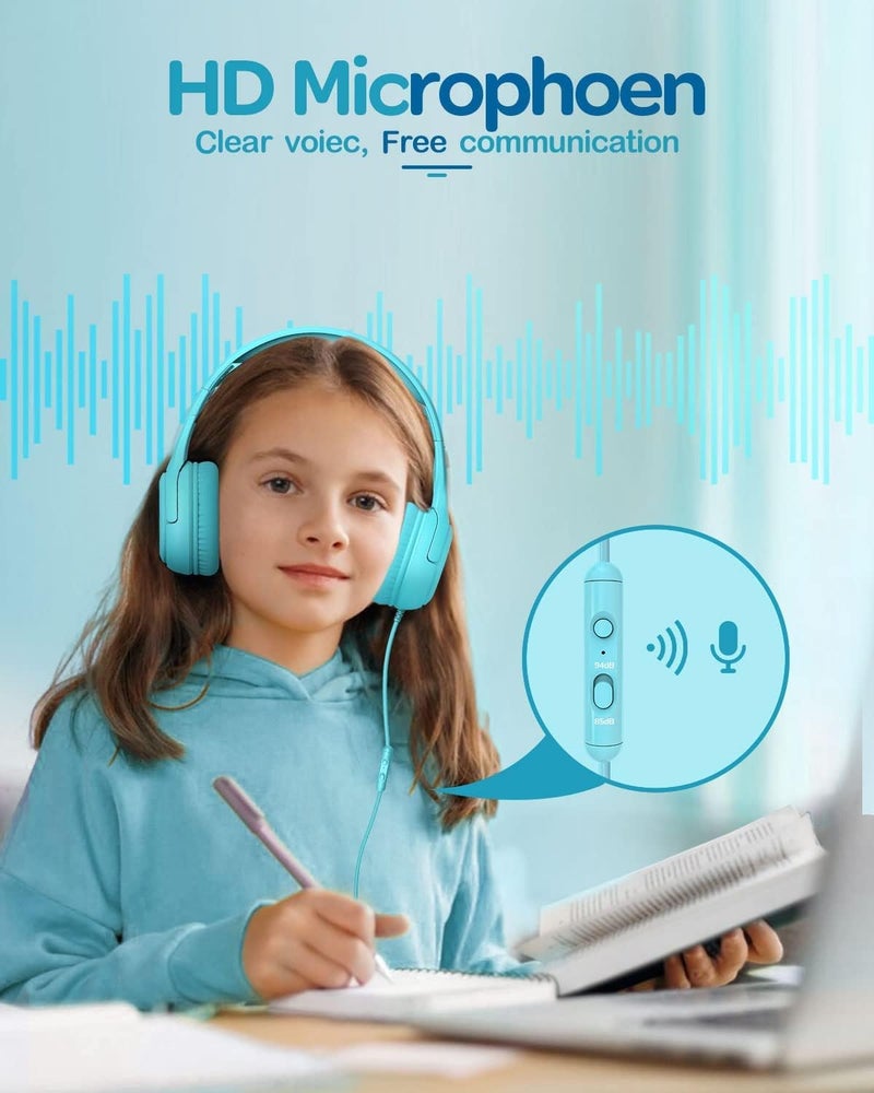 awatrue Toddler Kids Headphones Wired - Headphones for Kids Volume Limit 85/94dB Headset 3.5mm Jack Adjustable Foldable Headsets for Girls Boys Children Teens Pad Smartphones School - Image 3
